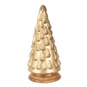 Clayre & Eef Christmas Decoration Christmas Tree Ø 15x32 cm Gold colored Glass Wood