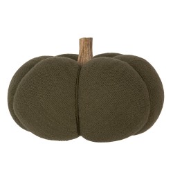 Clayre & Eef Decoration Pumpkin Ø 20x14 cm Green Fabric