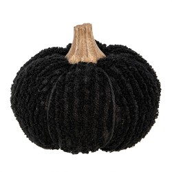 Clayre & Eef Decorazione Zucca Ø 12x10 cm Nero Tessuto