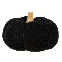 Clayre & Eef Decorazione Zucca Ø 20x14 cm Nero Tessuto