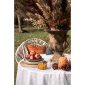 Clayre & Eef Decorazione Zucca Ø 25x16 cm Bianco Tessuto