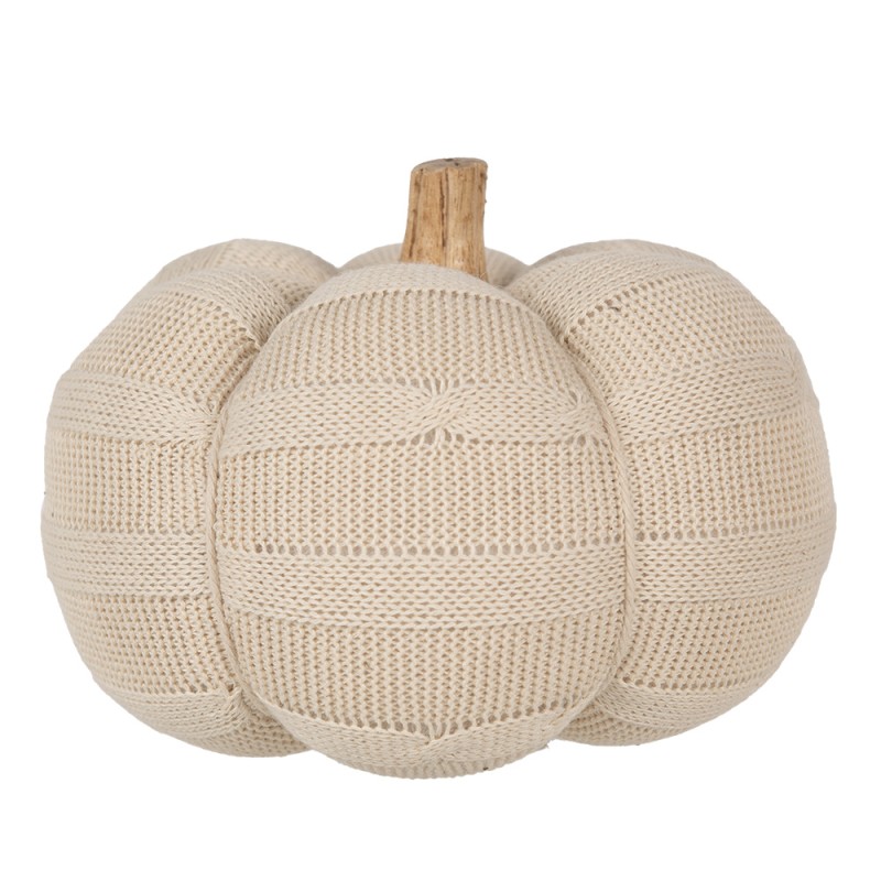 Clayre & Eef Decoratie Pompoen Ø 20x14 cm Beige Stof