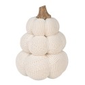 Clayre & Eef Decorazione Zucca Ø 13x18 cm Bianco Tessuto