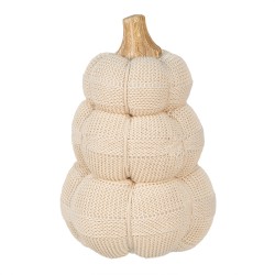 Clayre & Eef Decorazione Zucca Ø 13x18 cm Beige Tessuto