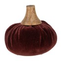 Clayre & Eef Decoration Pumpkin Ø 9x8 cm Red Fabric