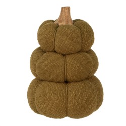 Clayre & Eef Decoration Pumpkin Ø 13x18 cm Green Fabric