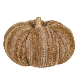 Clayre & Eef Decoration Pumpkin Ø 25x16 cm Brown Fabric