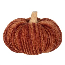 Clayre & Eef Decorazione Zucca Ø 20x14 cm Arancione Tessuto