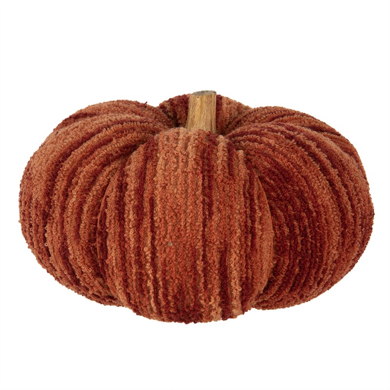 Clayre & Eef Decorazione Zucca Ø 25x16 cm Arancione Tessuto