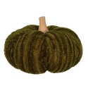 Clayre & Eef Decorazione Zucca Ø 20x14 cm Verde Tessuto