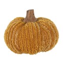 Clayre & Eef Decoration Pumpkin Ø 12x10 cm Yellow Fabric