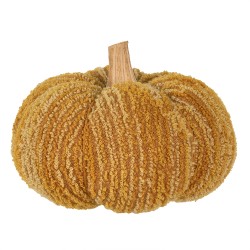 Clayre & Eef Decoration Pumpkin Ø 15x12 cm Yellow Fabric