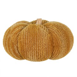 Clayre & Eef Decoration Pumpkin Ø 25x16 cm Yellow Fabric