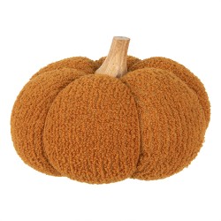 Clayre & Eef Decorazione Zucca Ø 20x14 cm Arancione Tessuto