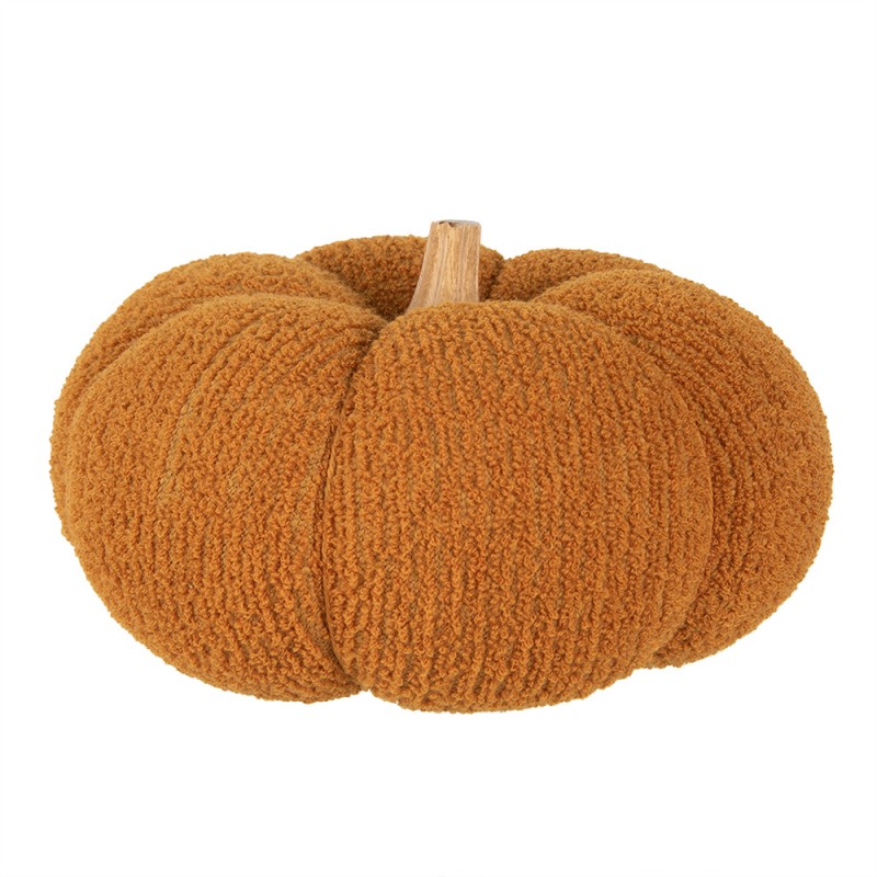 Clayre & Eef Decorazione Zucca Ø 25x16 cm Arancione Tessuto