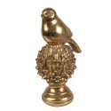 Clayre & Eef Decorative Figurine Bird 22 cm Gold colored Plastic