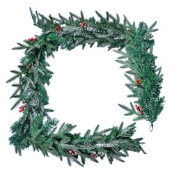 Clayre & Eef Guirlande de Noël 270 cm Vert Plastique