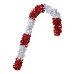 Clayre & Eef Décoration de Noël Canne en sucre d'orge 72 cm Rouge Blanc Plastique