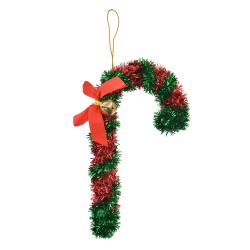 Clayre & Eef Weihnachtsanhänger Zuckerstange 16 cm Rot Kunststoff