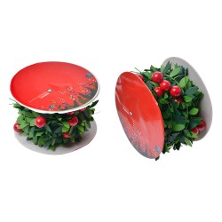 Clayre & Eef Kerstslinger Guirlande set van 12 270 cm Groen Kunststof