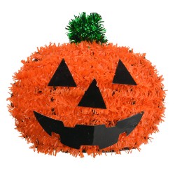 Clayre & Eef Décoration de Halloween Citrouille Ø 13 cm Orange Plastique