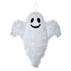 Clayre & Eef Decorazione di halloween Spettro 37 cm Bianco Plastica