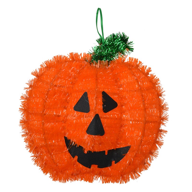 Clayre & Eef Decorazione di halloween Zucca 27 cm Arancione Plastica Rotondo