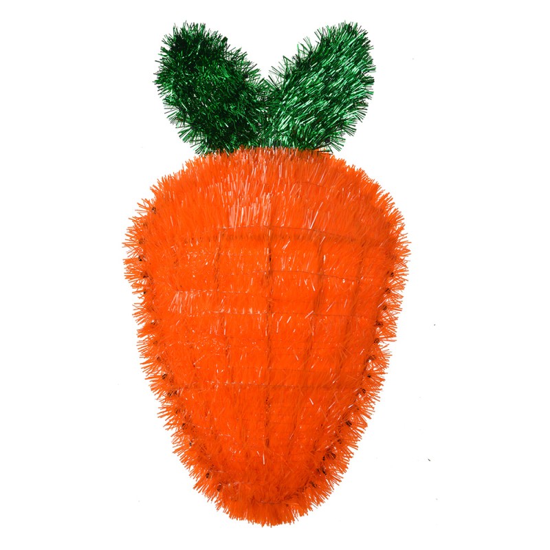 Clayre & Eef Decorazione murale  Carota 20x3x37 cm Arancione Plastica