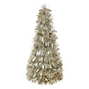 Clayre & Eef Décoration de Noël Sapin de Noël Ø 21x50 cm Couleur argent Plastique