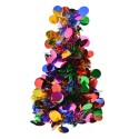 Clayre & Eef Décoration de Noël Sapin de Noël Ø 12x27 cm Couleur argent Plastique