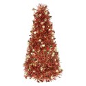 Clayre & Eef Christmas Decoration Christmas Tree Ø 12x27 cm Gold colored Plastic