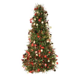 Clayre & Eef Décoration de Noël Sapin de Noël Ø 12x27 cm Vert Plastique