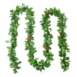 Clayre & Eef Christmas garland 200 cm Green Plastic