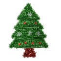 Clayre & Eef Wanddecoratie Kerstboom 35 cm Groen Kunststof