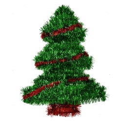 Clayre & Eef Decorazione murale  Albero di Natale 34 cm Verde Plastica