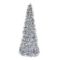 Clayre & Eef Décoration de Noël Sapin de Noël Ø 18x46 cm Couleur argent Plastique