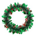 Clayre & Eef Couronne de Noël Ø 35 cm Vert Plastique