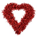 Clayre & Eef Christmas Decoration Heart 40x40x4 cm Red Plastic