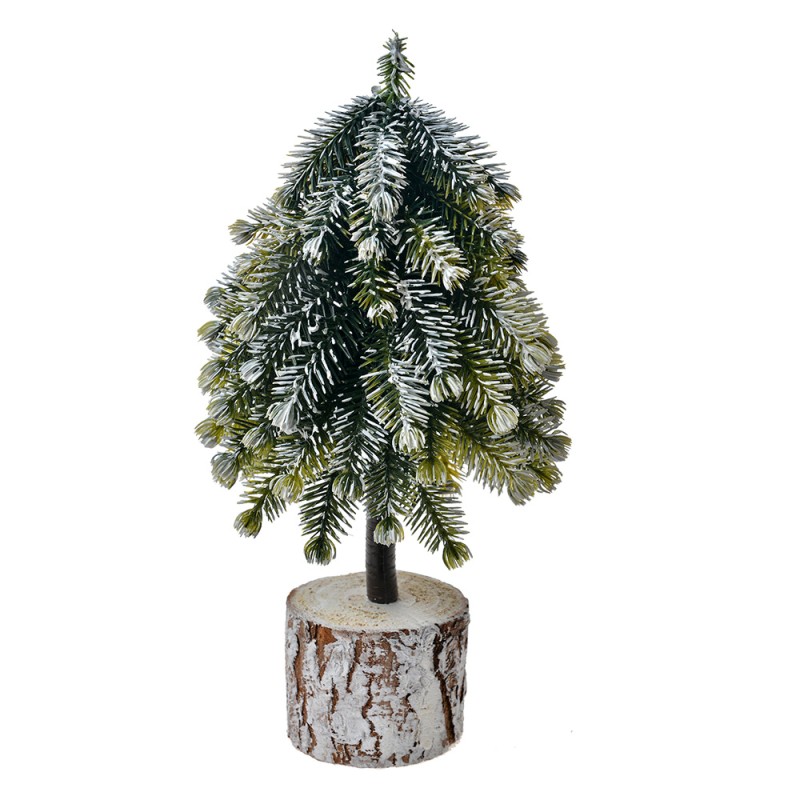 Clayre & Eef Décoration de Noël Sapin de Noël 11x11x25 cm Vert Plastique