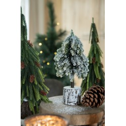 Clayre & Eef Kerstdecoratie Kerstboom 11x11x25 cm Groen Kunststof