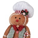 Clayre & Eef Weihnachtsdekoration Pfefferkuchenmann 19x14x35 cm Braun Stoff