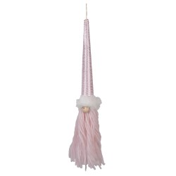 Clayre & Eef Décoration pendentif Gnome 48 cm Rose Synthétique