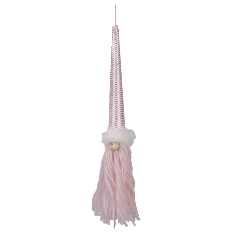 Clayre & Eef Decoratie Hanger Kabouter 48 cm Roze Synthetisch