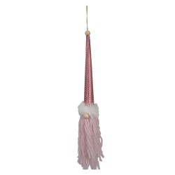 Clayre & Eef Décoration pendentif Gnome 48 cm Rose Synthétique