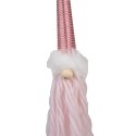 Clayre & Eef Decorazione pendente Gnomo 48 cm Rosa Sintetico