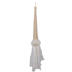 Clayre & Eef Decorazione pendente Gnomo 48 cm Beige Sintetico