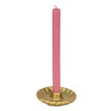 Clayre & Eef Candle holder Ø 11x3 cm Gold colored Aluminium Round