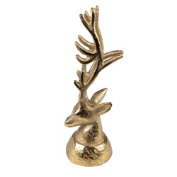 Clayre & Eef Figurine Cerf 20 cm Couleur or Aluminium