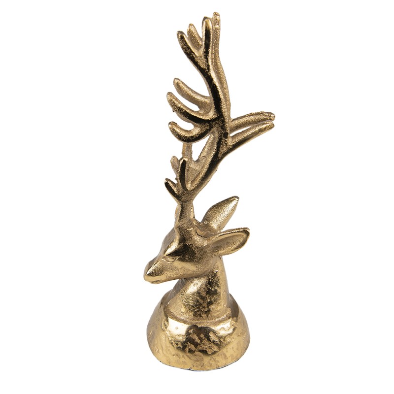 Clayre & Eef Figur Hirsch 20 cm Goldfarbig Aluminium