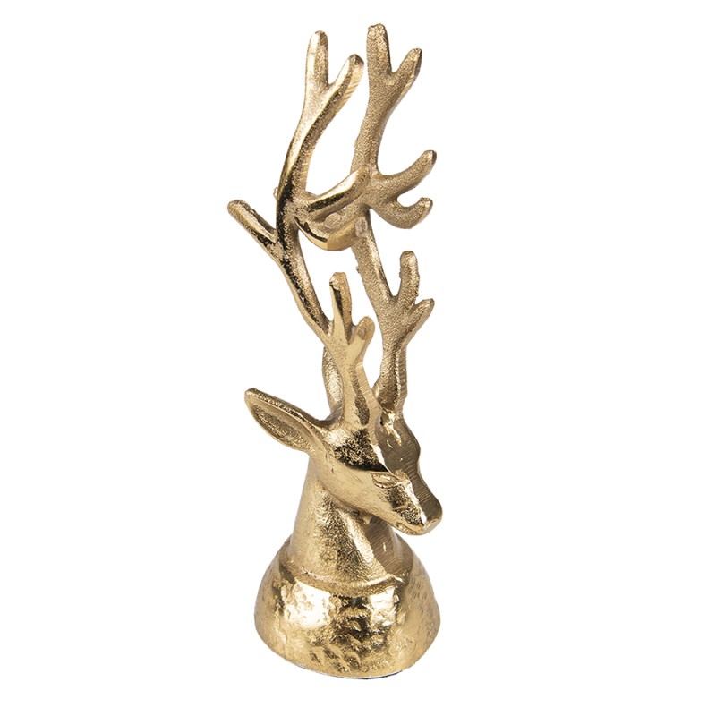 Clayre & Eef Figur Hirsch 20 cm Goldfarbig Aluminium